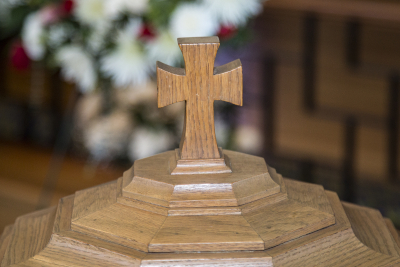  Cross on baptismal font